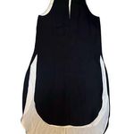Rag and Bone  Longtail Shirt Dress Black & White Sleeveless Silk Blend Size 0 Photo 0
