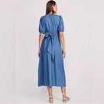 Old Navy  Fit & Flare Twist-Front Maxi Dress Chambray Size Small Photo 1