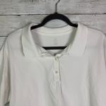 Aerie  Offline Cropped Polo Shirt White Size Medium Photo 1