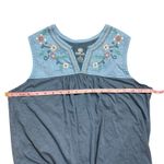 Sherpa Adventure Gear Womens Embroidered Top Tank Blue Size Large Boho Photo 6