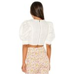 For Love & Lemons   Serena Crop Top in Creamy White Size XXS Photo 3