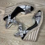 Marc Fisher  Maiseey Espadrille Wedge Sandals White Snake Size 8.5 Photo 8