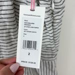 Vineyard Vines Jet Stripe Linen Romper Women's Size 2 White Grey New Summer Photo 6