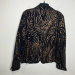 Erin London black bronze animal print full zip blazer women’s size XL‎ Photo 6