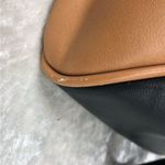 ALDO satchel bag with gold tone accents three toned color purse cream tan black Photo 12