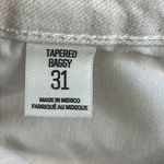 BDG  Tapered Baggy High Rise Cream Distressed Jeans, size 31 Photo 13
