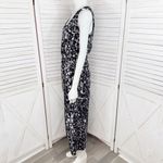Calvin Klein Abstract Print Elastic Waist Wide Leg Sleeveless Jumpsuit Black 8 Photo 1