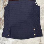 Vineyard Vines Dark Blue Quilted Vest with Dark Brown Details Photo 6