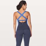 Lululemon Long Breath 2-in-1 Tank Midnight Navy Moroccan Blue Photo 1