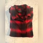 Pendleton Women's Plaid 100% Cotton Red Black Check Flannel Shirt XL Super Soft Photo 1