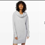 Lululemon Along the Way Cozy Gray Cowl Neck Sweater Dress Size Small Casual Photo 1