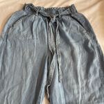 Workshop Republic Clothing  Sz XS Blue Drawstring Cropped Pants Tencel Photo 1