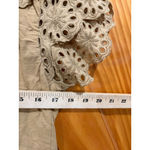 J.Crew Eyelet Embroidery Cotton Top Medium Tan Golden Brown Boho Summer Tee Photo 4