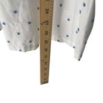 Croft & Barrow  Women's Plus Size 3X Swiss Dot‎ White Blue Blouse Photo 8