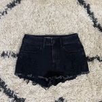 American Eagle Black Crochet Hi-Rise Shortie Shorts Photo 6