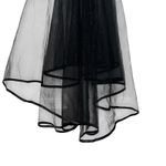 Wedding Bridal Veil Satin Edge Trim With Comb‎ Black Elbow Elegant Cathedral Photo 1