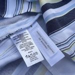 Loft NWT Striped  Wrap Mini Dress Size 6 100% Rayon white blue and yellow stripes Photo 12