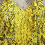 Happy X Nature By Kate Hudson Dress Ditsy Meadow Mini Floral Ruffle Yellow Sz M Size M Photo 9