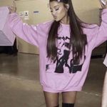 Ariana Grande Pink  Crewneck Photo 0