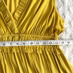 Anthropologie NEW Maeve La Habana Mango Yellow Ruffle Sleeveless Midi Dress L Photo 9