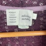 Anthropologie Saturday Sunday Plum Purple Knit Open Front Cardigan Sweater S Photo 6