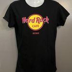 Hard Rock Cafe  Shirt Womens Large Black Rome Tourist Graphic Tee T-Shirt Photo 0