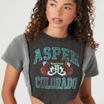 Forever 21 Fleece Colorado Graphic Cropped Tee Photo 0
