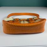 Cole Haan Amanda Straw Small Orange Leather Satchel Bag Purse NWT Y2K Photo 4