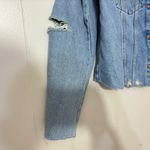ZARA  TRF Authentic Denim Destroyed Cropped Jacket Size S New Photo 4