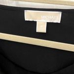 Michael Kors Cowl Neck Sleeveless Black Blouse with Gold Metal Buckle Strap Photo 2