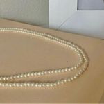 Petite Pearl Necklace Vintage “Siobhan” Classic Elegant Feminine Pearlcore White Photo 3