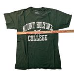 Champion Vintage Mount Holyoke College T-Shirt Tee Small Green 100% Cotton Mass Photo 5