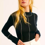 Free People  To The Run Ribbed Bodysuit Photo 0