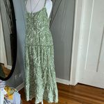 Lost + Wander Green Spaghetti Strap Maxi Sundress for Wedding Guest Photo 0