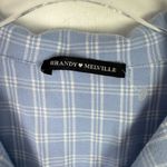 Brandy Melville  Blue Plaid Leanne Dress Flannel Short Sleeve One Size Fits Most Photo 5