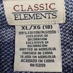 Classic Elements Vintage Women's XL Blue Floral Cardigan Sweater Cotton Photo 5