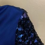 Vintage 1980s Blue Long Length Evening Gown Size 9/10 Prom Formal Homecoming Photo 5