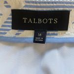 Talbots  Tropical Blue Leaf Seersucker Mini‎ Skirt Size 14 Hawaiian Resortwear Photo 5