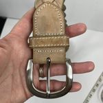Unbranded Sz SM Belt Brown Genuine Leather Braided Adjustable Silver Tone Buckle Photo 4