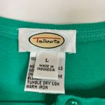 Talbots | Vintage Jungle Green Cardigan Sweater Button Front 3/4 Sleeve Womens L Photo 2