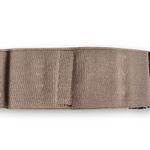 Vintage Y2K Yik Fung Brown Leather Draped Chain Elastic Statement Belt Deadstock Photo 4