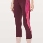 Lululemon NWOT Colour Me Ombre Crop *21"Dark Adobe / Blush Berry / Violet Red Photo 1