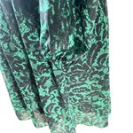 Vintage Love Crazy Green Black Print Mini Dress Women's L‎ Sheet Long Sleeve Size L Photo 3