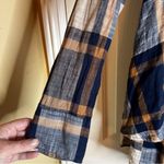 Free People  Plaid Flannel High‎ Low Top with Pleated Back Size XS Boho Flowy Photo 8