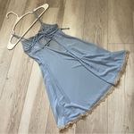 Urban Outfitters  Dress lace sheer slip mini womens Blue (xsmall) boudoir belle Photo 3