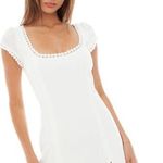 Are You Am I - Nehra Dress White Bridal Shower Wedding Cocktail Mini Summer Photo 0