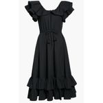 Mille Palma Tiered Ruffle Cotton Dress Size XS Black Photo 5