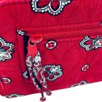 Vera Bradley  Mesa Red Paisley Bandana Zip Around Quilted Wallet Wristlet Photo 4