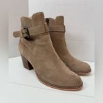 Sole Society  tan suede buckle block ankle boots size 8 Photo 1