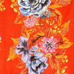 Free People | Summer Red Orange 2 AM Floral Mini Dress High Neck Scoop Back Photo 7